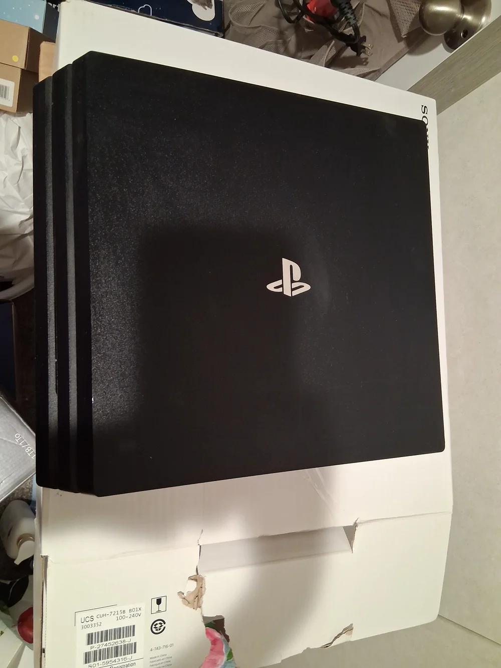 Sony Black PlayStation 4 Pro Console with PlayStation Logo & XBOX ONE BUNDLE